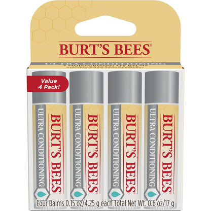 Burt's Bees Easter Basket Stuffers, Balm Bouquet Lip Balm Set, Original Beeswax, Vanilla Bean, Cucumber Mint, Coconut & Pear Pack, Natural Origin Lip Treatment, 4 Tubes, 0.15 oz. - dailyvitalstore