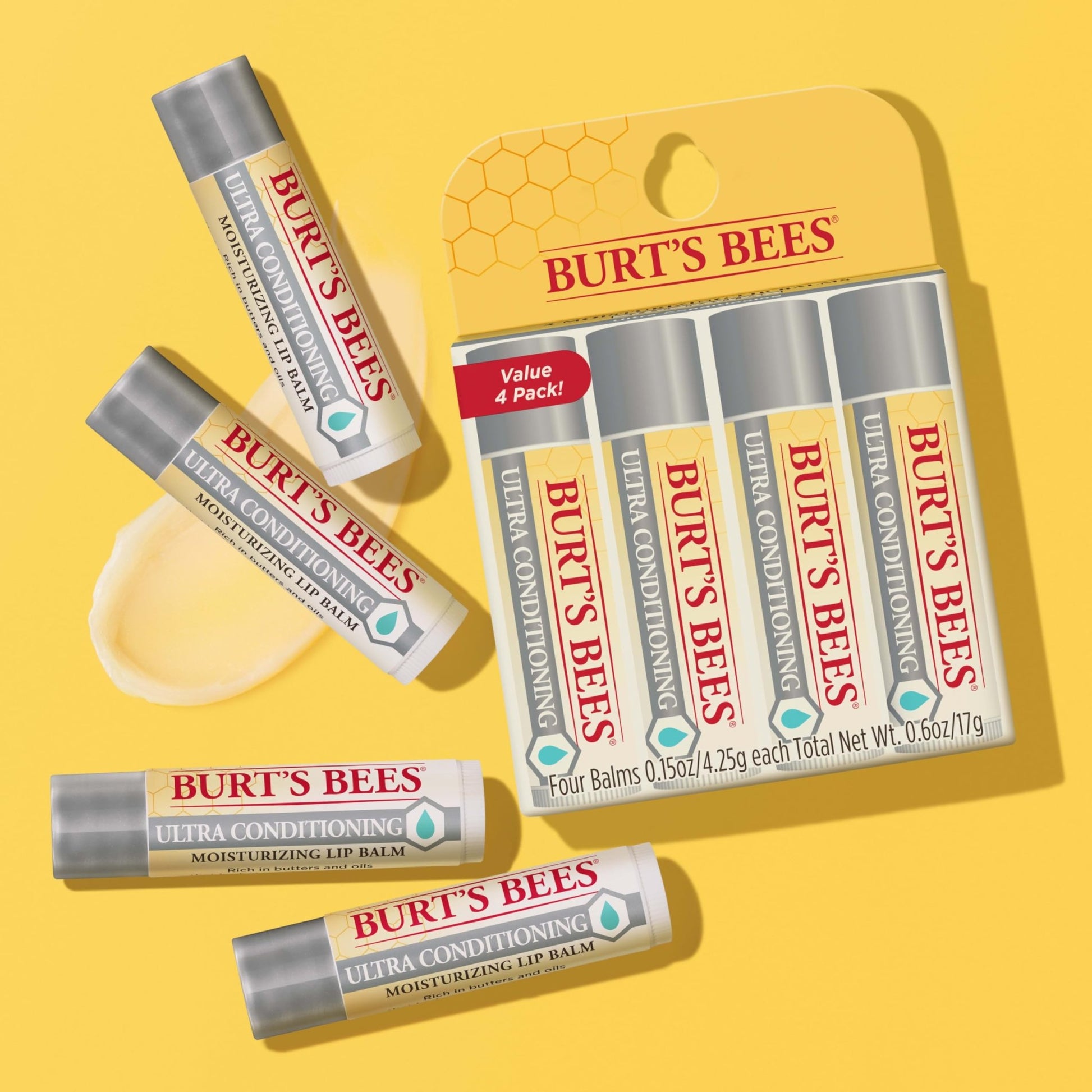Burt's Bees Easter Basket Stuffers, Balm Bouquet Lip Balm Set, Original Beeswax, Vanilla Bean, Cucumber Mint, Coconut & Pear Pack, Natural Origin Lip Treatment, 4 Tubes, 0.15 oz. - dailyvitalstore