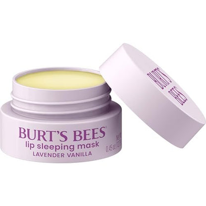 Burt’s Bees Lavender Vanilla Lip Sleeping Mask, With Hyaluronic Acid and Squalane Moisturizer To Instantly Hydrate Lips, Overnight Mask and Treatment, 0.45 oz. - dailyvitalstore