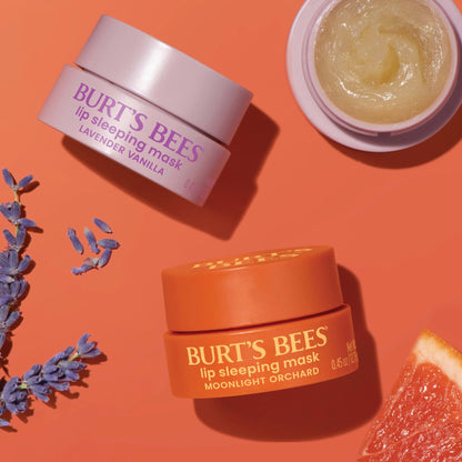 Burt’s Bees Lavender Vanilla Lip Sleeping Mask, With Hyaluronic Acid and Squalane Moisturizer To Instantly Hydrate Lips, Overnight Mask and Treatment, 0.45 oz. - dailyvitalstore