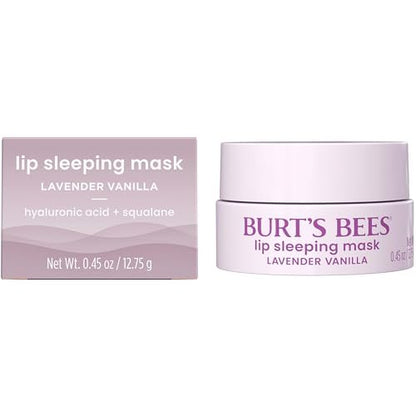 Burt’s Bees Lavender Vanilla Lip Sleeping Mask, With Hyaluronic Acid and Squalane Moisturizer To Instantly Hydrate Lips, Overnight Mask and Treatment, 0.45 oz. - dailyvitalstore