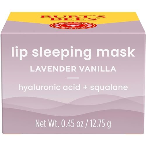 Burt’s Bees Lavender Vanilla Lip Sleeping Mask, With Hyaluronic Acid and Squalane Moisturizer To Instantly Hydrate Lips, Overnight Mask and Treatment, 0.45 oz. - dailyvitalstore