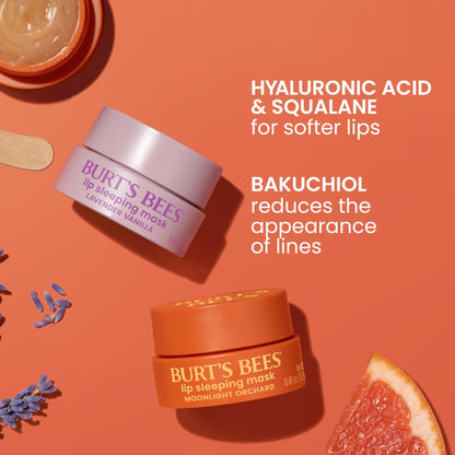 Burt’s Bees Lavender Vanilla Lip Sleeping Mask, With Hyaluronic Acid and Squalane Moisturizer To Instantly Hydrate Lips, Overnight Mask and Treatment, 0.45 oz. - dailyvitalstore