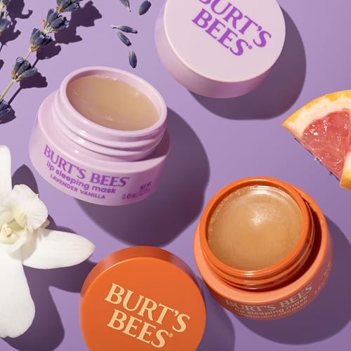 Burt’s Bees Lavender Vanilla Lip Sleeping Mask, With Hyaluronic Acid and Squalane Moisturizer To Instantly Hydrate Lips, Overnight Mask and Treatment, 0.45 oz. - dailyvitalstore