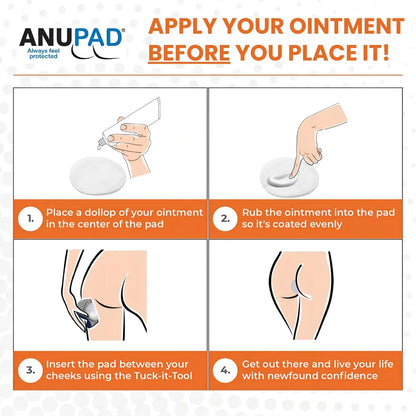 Butts Are Messy - Control The Mess. ANUPAD Premium Absorbent Pads. Confidently Handle Bowel Leakage, Bleeding Hemorrhoids, And The Mess Hemorrhoid Ointments Make. - dailyvitalstore