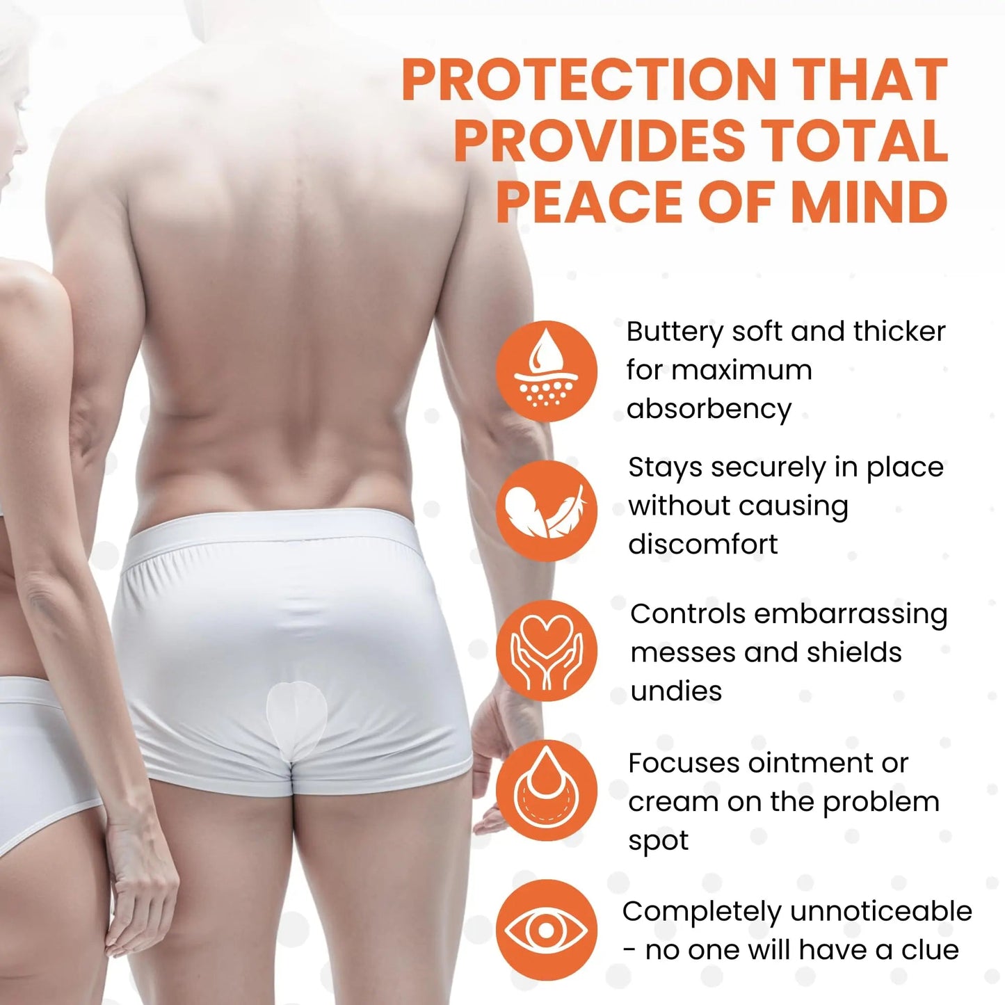Butts Are Messy - Control The Mess. ANUPAD Premium Absorbent Pads. Confidently Handle Bowel Leakage, Bleeding Hemorrhoids, And The Mess Hemorrhoid Ointments Make. - dailyvitalstore