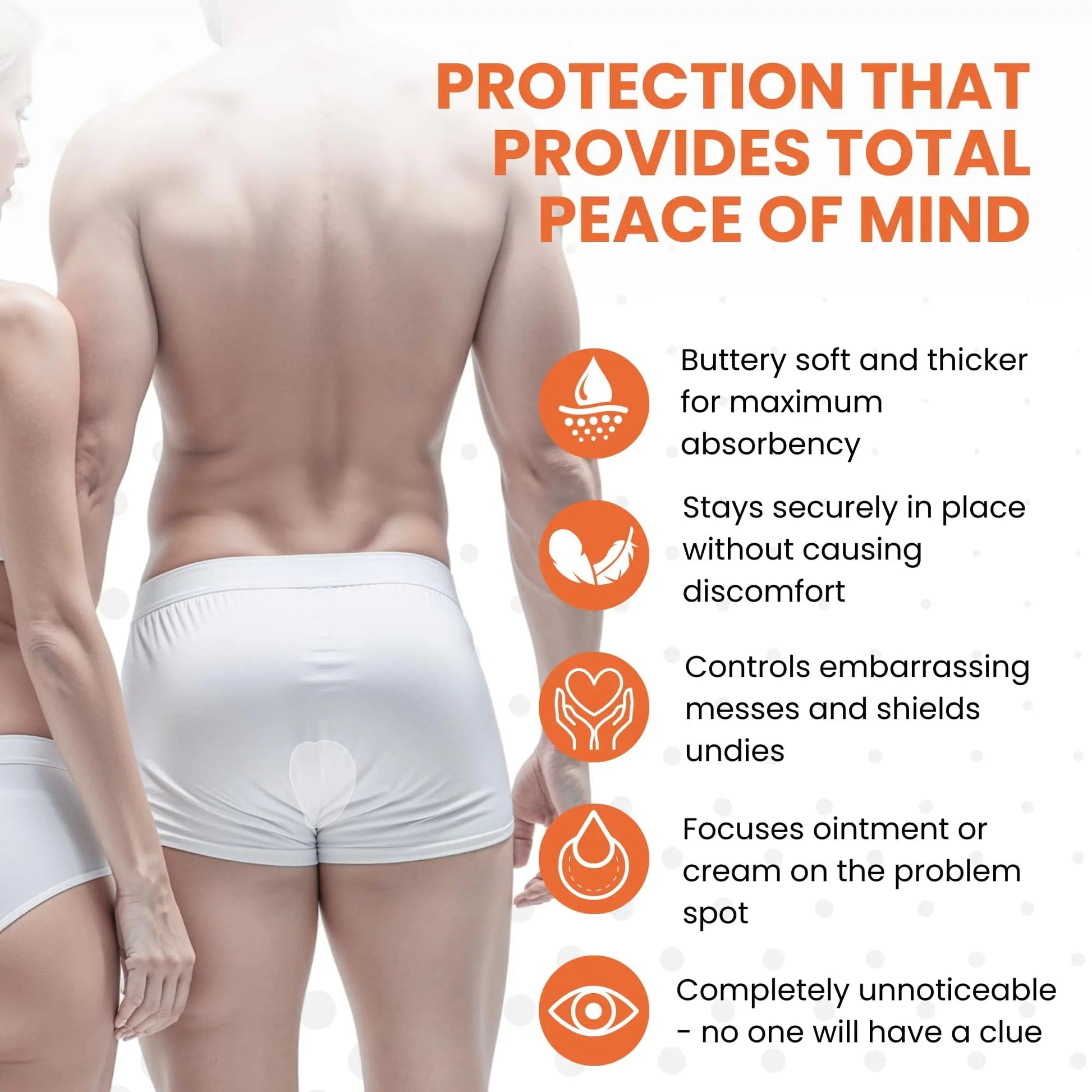 Butts Are Messy - Control The Mess. ANUPAD Premium Absorbent Pads. Confidently Handle Bowel Leakage, Bleeding Hemorrhoids, And The Mess Hemorrhoid Ointments Make. - dailyvitalstore