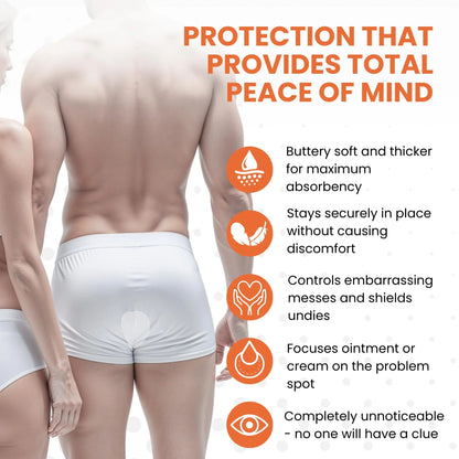 Butts Are Messy - Control The Mess. ANUPAD Premium Absorbent Pads. Confidently Handle Bowel Leakage, Bleeding Hemorrhoids, And The Mess Hemorrhoid Ointments Make. - dailyvitalstore