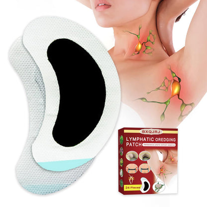 BXQJRJ 24Pcs/Box Herbal Lymph Nodes Patch,Lymphatic Drainage Patch/Patches,Herbal Lymphatic Drainage Care Patch,Neck Lymph Nodes Patch, Lymphatic Massage for Men and Women - dailyvitalstore