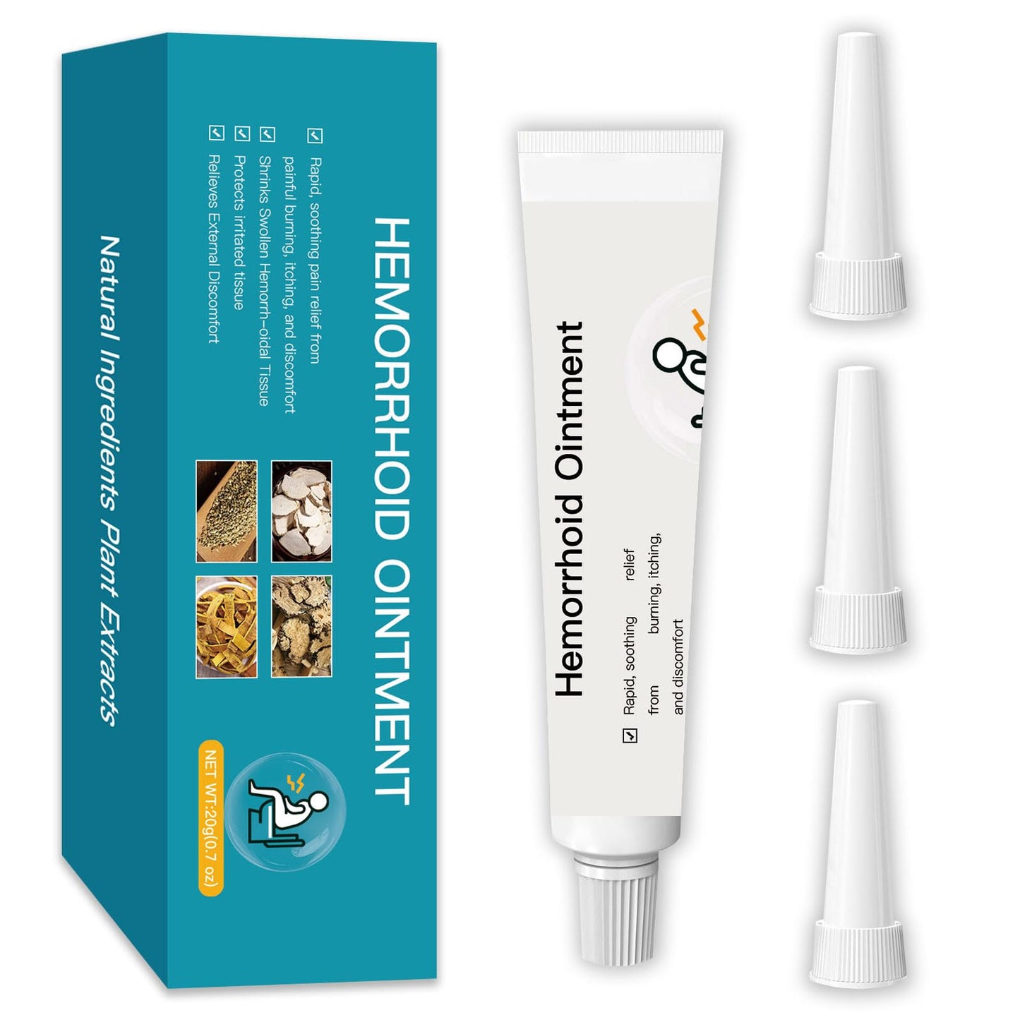 BXQJRJ Hemorrhoid Ointment,Herbal hemorrhoid Gel,Effectively relieves Anal discomfort,Suitable for Men and Women,Fast-Acting hemorrhoid Ointment (20g) - dailyvitalstore