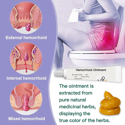 BXQJRJ Hemorrhoid Ointment,Herbal hemorrhoid Gel,Effectively relieves Anal discomfort,Suitable for Men and Women,Fast-Acting hemorrhoid Ointment (20g) - dailyvitalstore