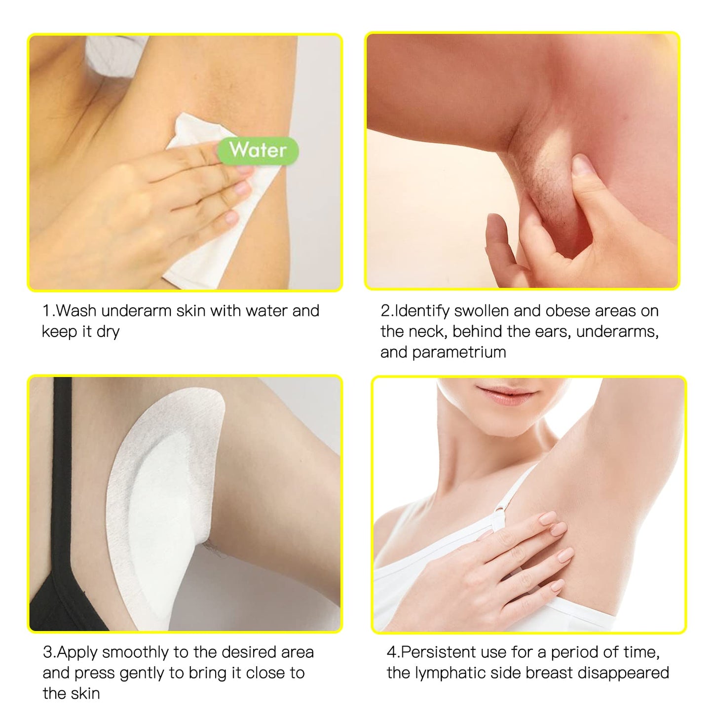 BXQJRJLymphatic Drainage Patch Lymphatic Drainage Herbal Lymphatic Drainage Care Patch Herbal Neck Patch (12) - dailyvitalstore