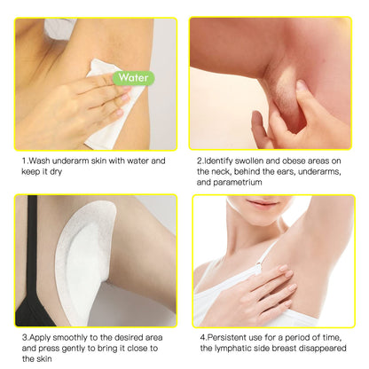 BXQJRJLymphatic Drainage Patch Lymphatic Drainage Herbal Lymphatic Drainage Care Patch Herbal Neck Patch (12) - dailyvitalstore