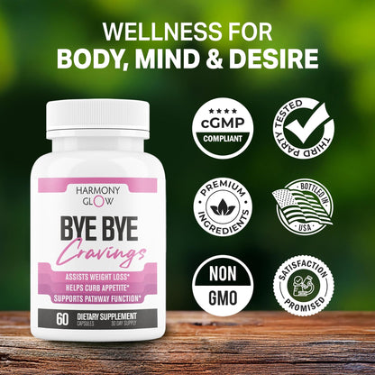ByeBye Cravings Appetite Suppressant - Supports Pathway Function, Weight Pills for Women & Fat Burner + Appetite Suppressant | 3rd Party Tested Supplement - dailyvitalstore
