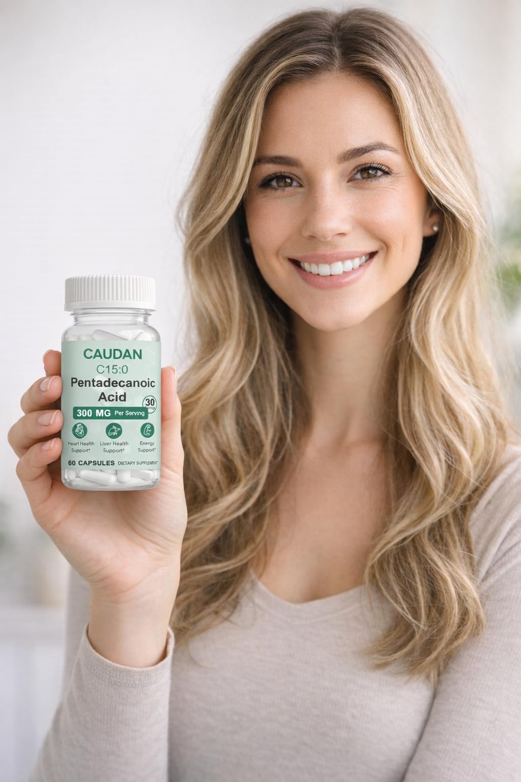 C15:0 Pentadecanoic Acid Supplement with Omega-3, CoQ10, NAD+, Vitamins, Essential Acids for Longevity Supplement, Liver Health, Energy Support - 60 ct - dailyvitalstore