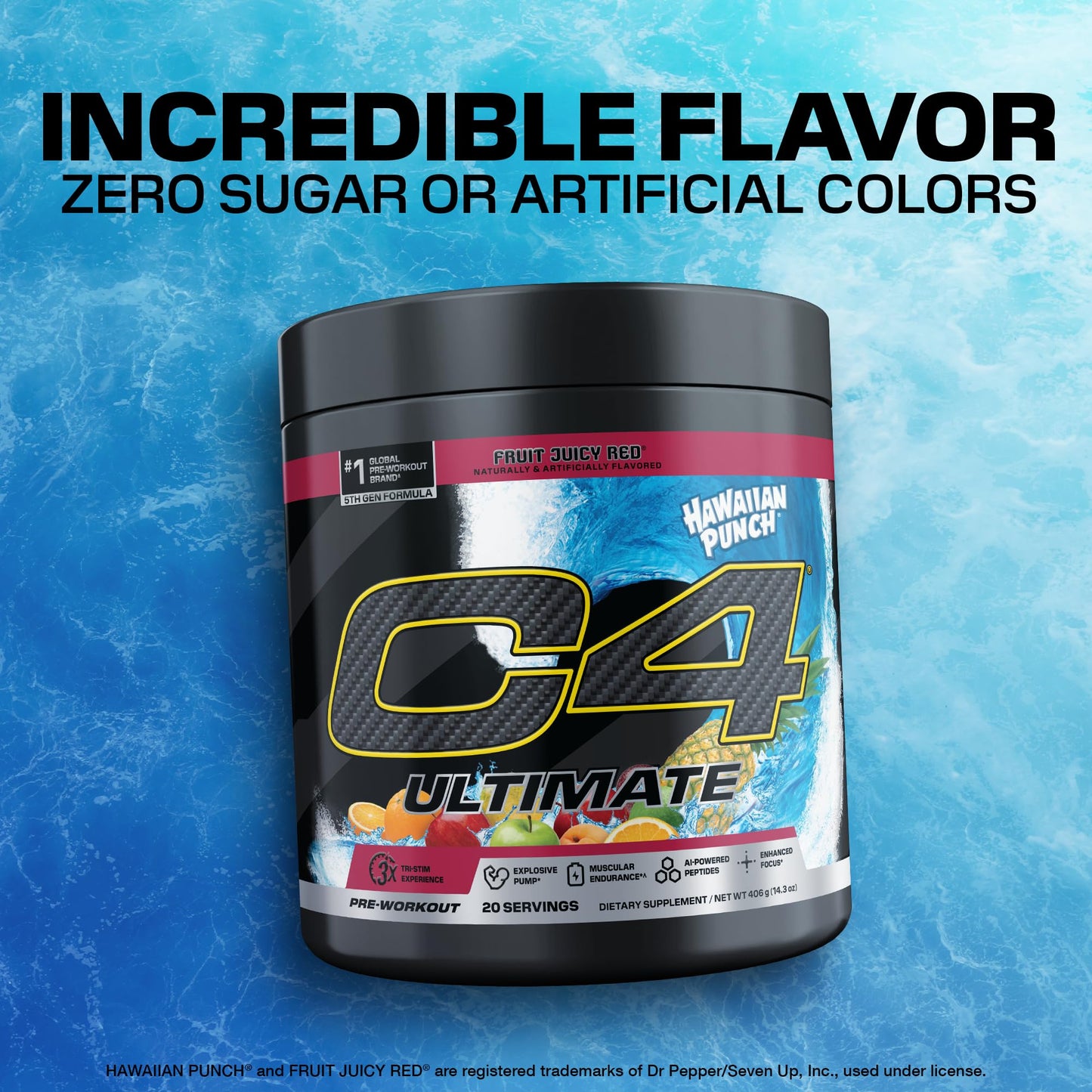 C4 Ultimate Pre Workout Powder - Sugar Free Preworkout Energy Supplement for Men & Women - 300mg Caffeine + TeaCrine + Dynamine + Creatine - dailyvitalstore