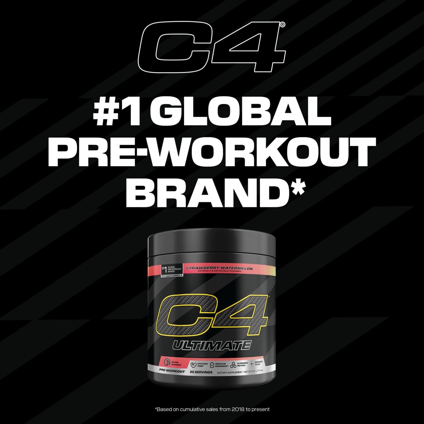 C4 Ultimate Pre Workout Powder Watermelon - Sugar Free Preworkout Energy Supplement for Men & Women - 300mg Caffeine + 3.2g Beta Alanine - dailyvitalstore