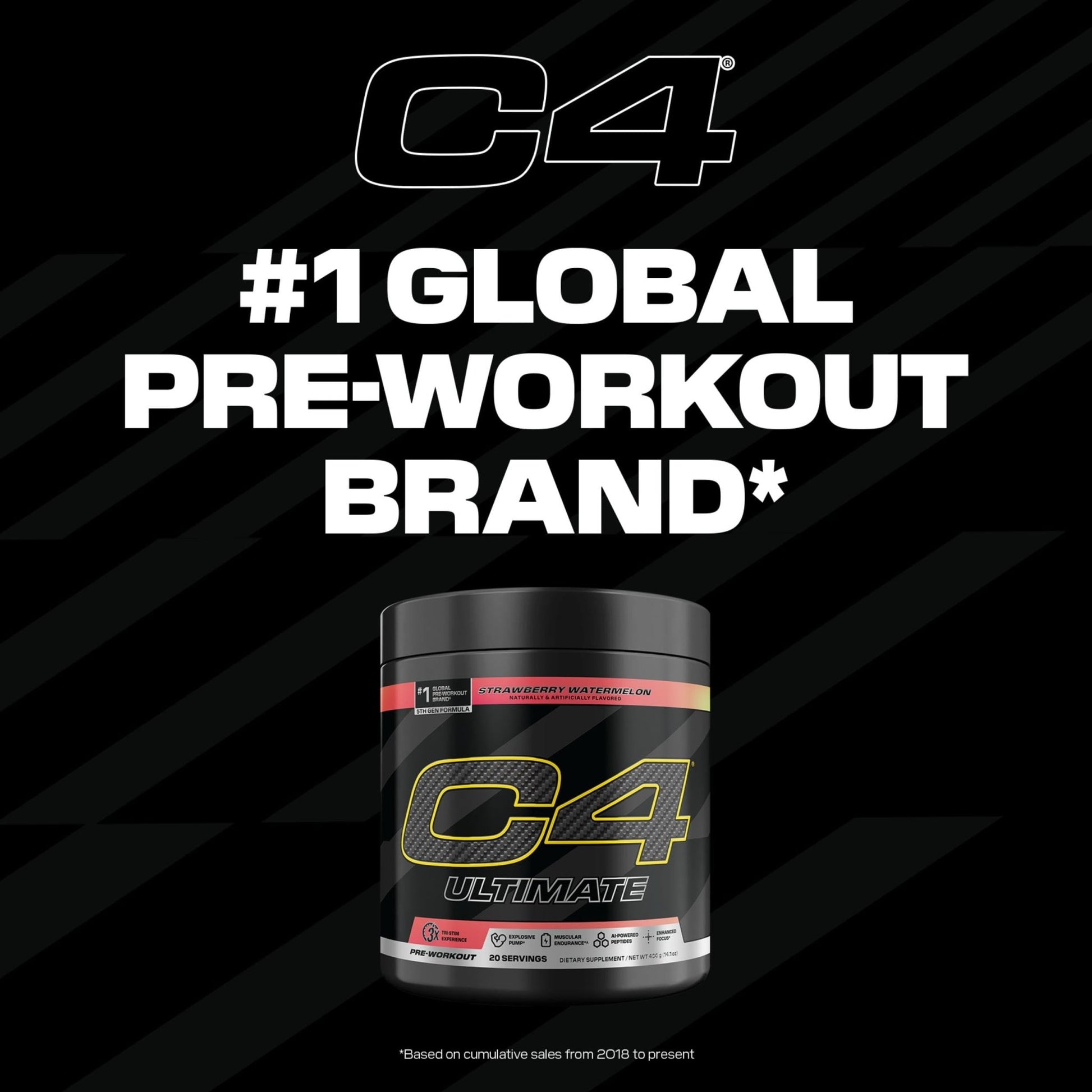 C4 Ultimate Pre Workout Powder Watermelon - Sugar Free Preworkout Energy Supplement for Men & Women - 300mg Caffeine + 3.2g Beta Alanine - dailyvitalstore