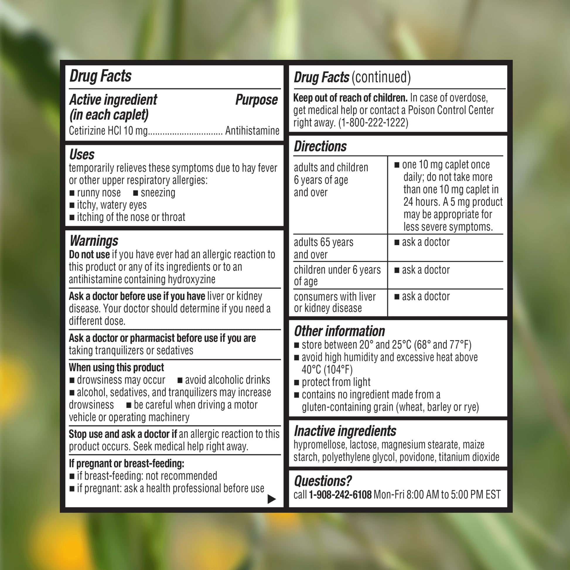Cabinet: Cetirizine Hcl 10mg Allergy Relief Tablets | Non-Drowsy Antihistamine for 24-Hour Indoor & Outdoor (Aluminum - 300 Count) - dailyvitalstore