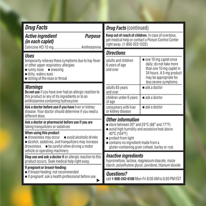 Cabinet: Cetirizine Hcl 10mg Allergy Relief Tablets | Non-Drowsy Antihistamine for 24-Hour Indoor & Outdoor (Aluminum - 300 Count) - dailyvitalstore