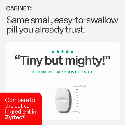 Cabinet: Cetirizine Hcl 10mg Allergy Relief Tablets | Non-Drowsy Antihistamine for 24-Hour Indoor & Outdoor (Aluminum - 300 Count) - dailyvitalstore