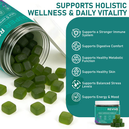 caicieter Super Revive Gummies for Hair Loss - Sea Moss Gummies with Vitamin C, E, Aloe Vera & Pearl Powder Glow, Promotes Thicker, Fuller & Stronger Hair - 60 Count - dailyvitalstore