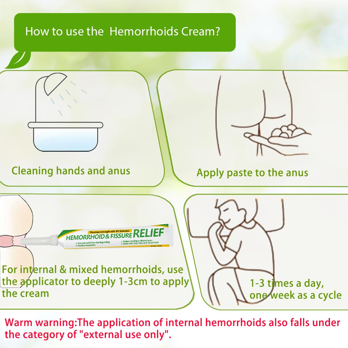 CainNeks Hemorrhoid & Fissure Relief Ointment 20g– 4% Lidocaine Maximum Strength Hemorrhoid Cream, Fast Itching Burning Swelling Relief, Herbs Fast Acting Ingredients. 0.7 oz. - dailyvitalstore