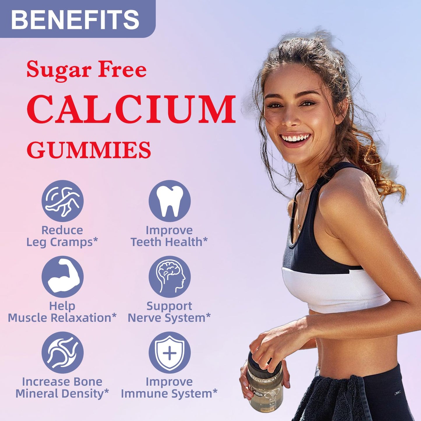 Calcium Citrate Gummies, Chewable 1200mg Calcium Gummies for Women & Men, Calcium Supplement for Muscle & Immune Support, - dailyvitalstore