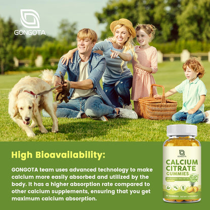 Calcium Citrate Gummies for Women, 1200mg Calcium Citrate Magnesium with Vitamin C D3 K2, Absorption Calcium Supplements for Bone, Muscle, Immune, Sugar Free (120Count) - dailyvitalstore
