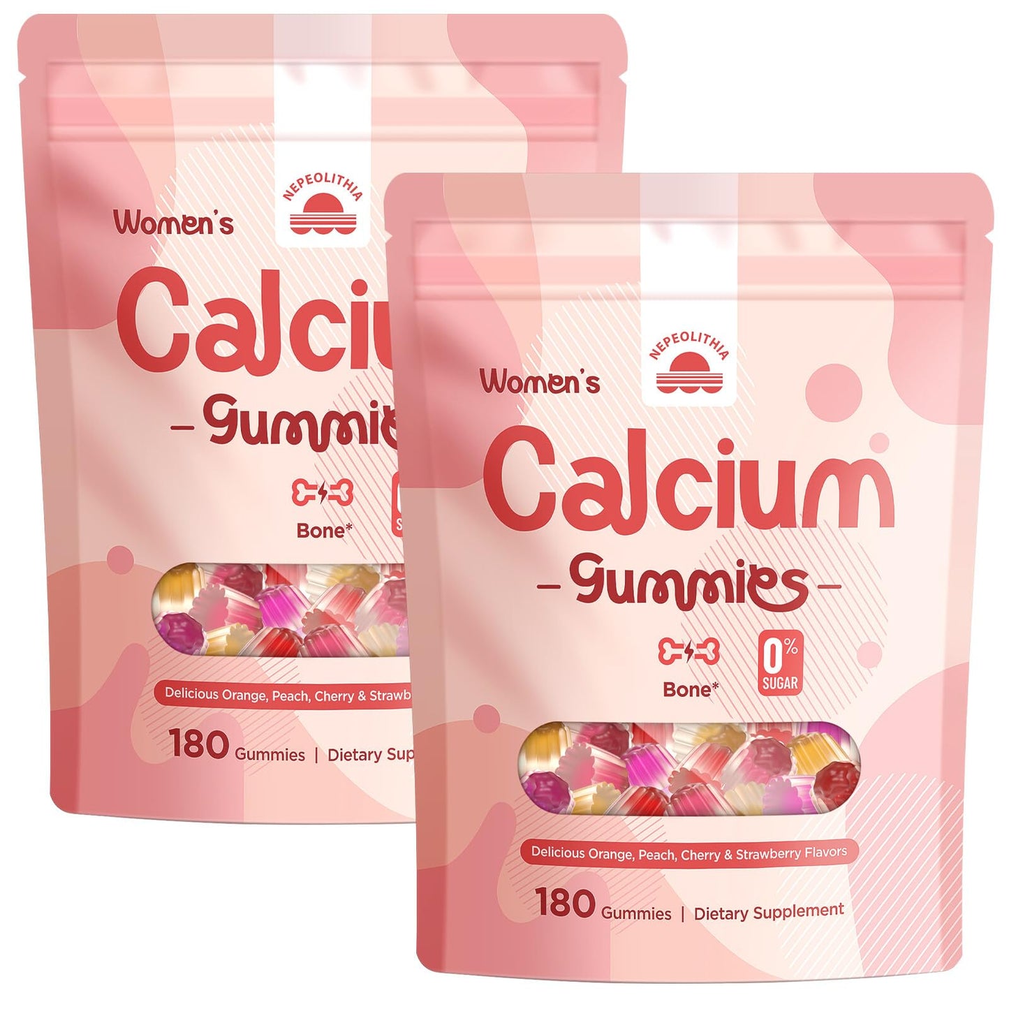 Calcium Gummies for Women – 1500mg Calcium Citrate with Vitamin D3, K2, Magnesium, Zinc, Boron & Soy Isoflavones – Calcium Supplement, Vegan, Zero Sugar, Mixed Fruit Flavors, 360 Count - dailyvitalstore
