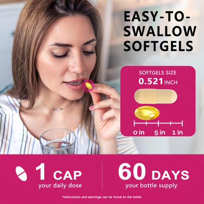 Calcium Supplements for Women Softgels, High Absorption Calcium Citrate Supplement Essential Mineral Calcium 1200 mg with Vitamin D3 Magnesium for Bone Health Support - dailyvitalstore