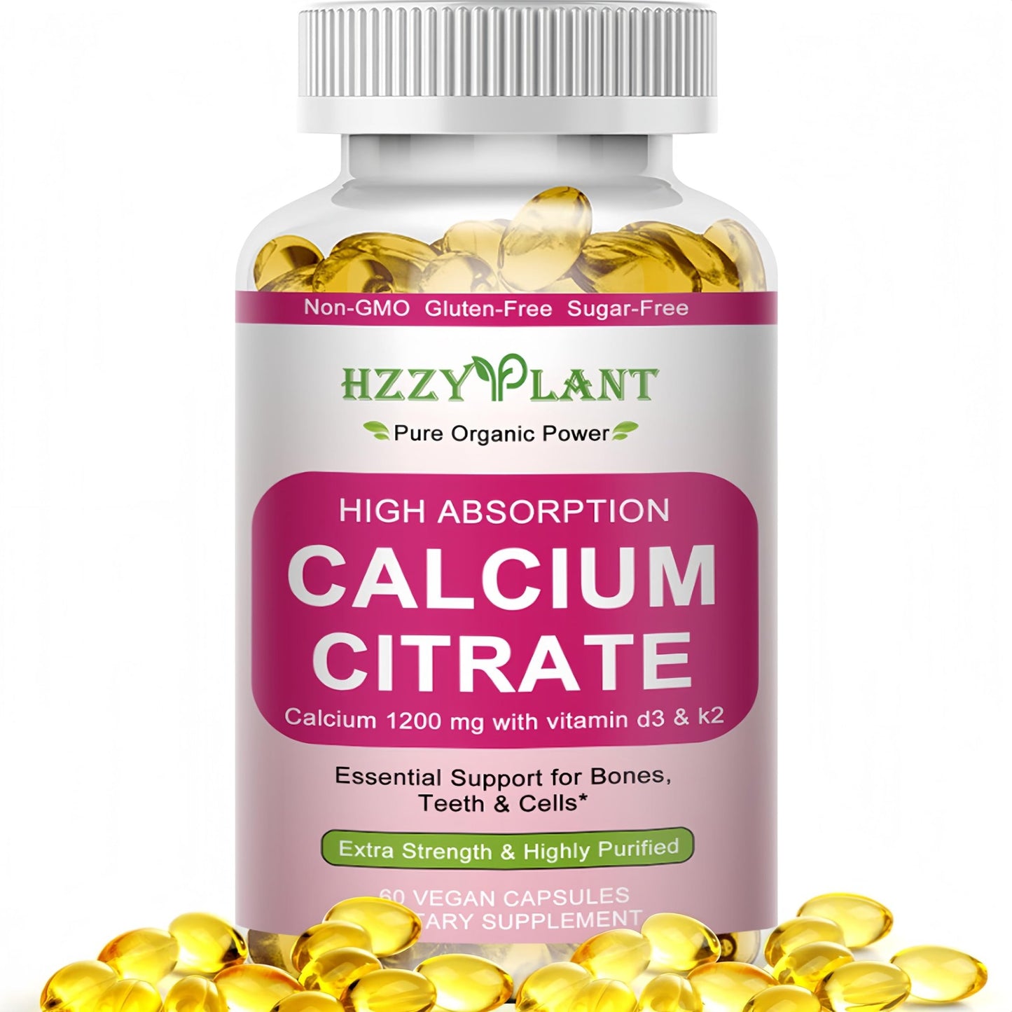 Calcium Supplements for Women Softgels, High Absorption Calcium Citrate Supplement Essential Mineral Calcium 1200 mg with Vitamin D3 Magnesium for Bone Health Support - dailyvitalstore