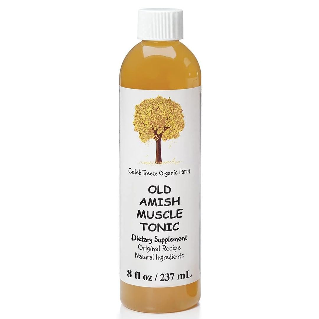 Caleb Treeze Old Amish Muscle Tonic 8 fl oz, Leg Cramps Relief, Foot Cramps Relief, Restless Legs, Muscle Cramps & Spasm Relief - dailyvitalstore