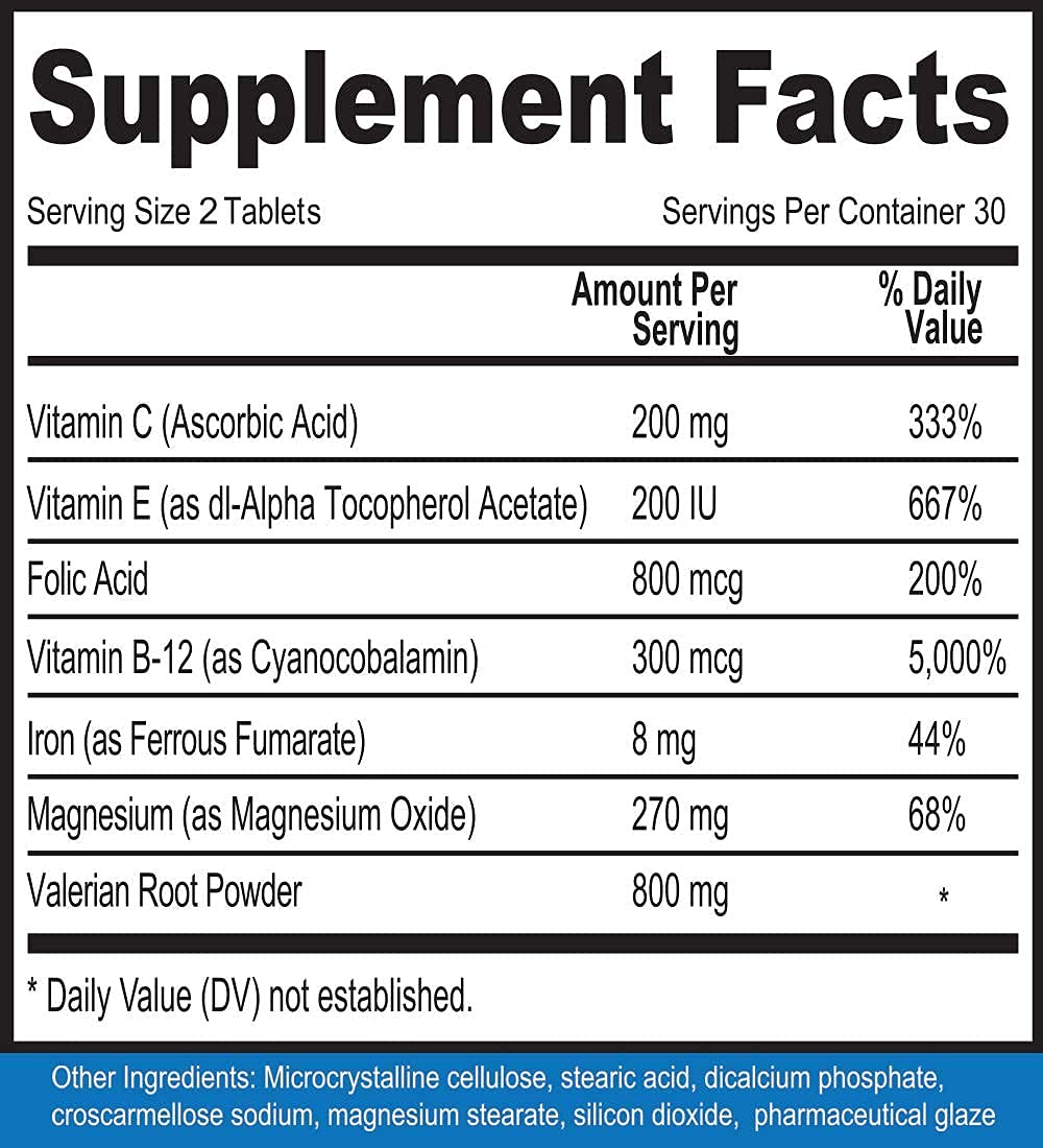 Calm Legs Natural for Natural Itching, Crawling, Tingling and Agitated Leg with Iron, Magnesium, and Valerian Root (60 Tablets)… - dailyvitalstore
