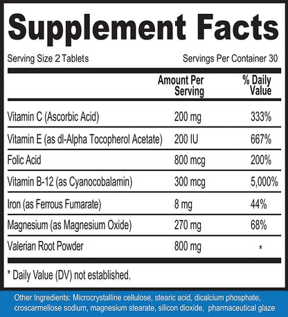 Calm Legs Natural for Natural Itching, Crawling, Tingling and Agitated Leg with Iron, Magnesium, and Valerian Root (60 Tablets)… - dailyvitalstore