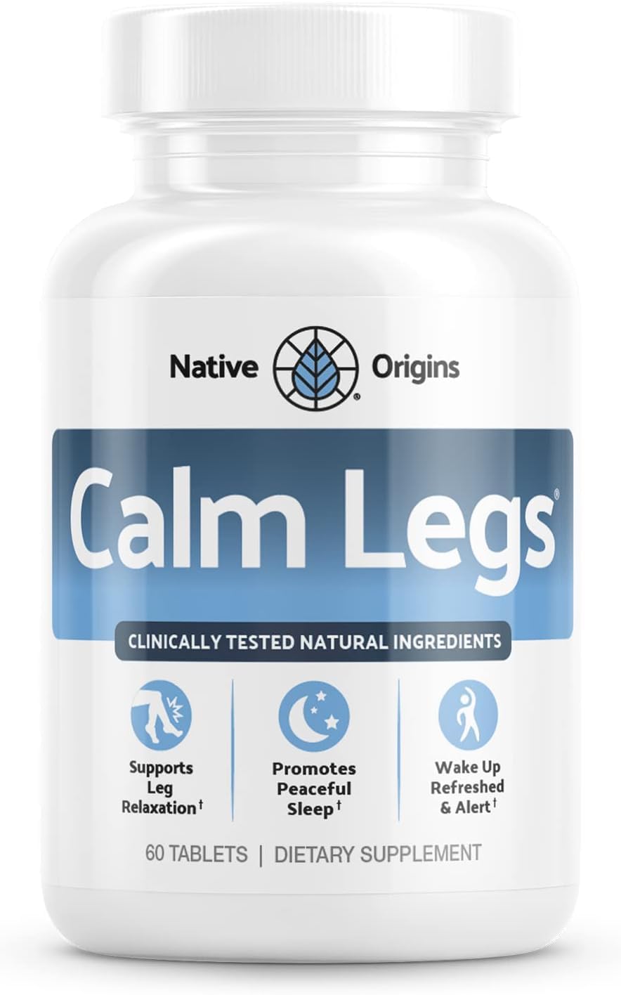 Calm Legs Natural for Natural Itching, Crawling, Tingling and Agitated Leg with Iron, Magnesium, and Valerian Root (60 Tablets)… - dailyvitalstore