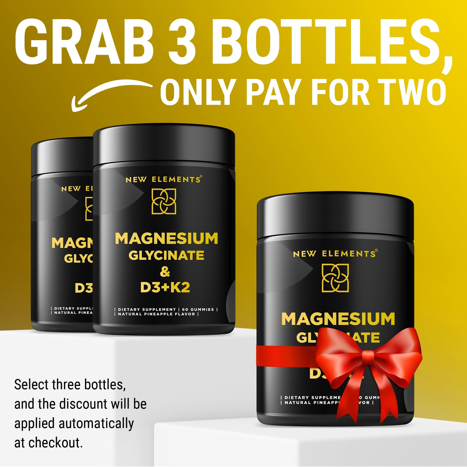 Calm Magnesium Glycinate Gummies 500mg with High-Potency Vitamin D3 10000iu & Vitamin K2 100mcg | Stress Relief, Relaxation & Bone Support for Adults - dailyvitalstore