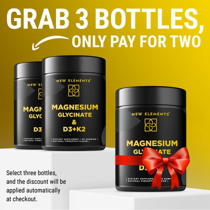 Calm Magnesium Glycinate Gummies 500mg with High-Potency Vitamin D3 10000iu & Vitamin K2 100mcg | Stress Relief, Relaxation & Bone Support for Adults - dailyvitalstore