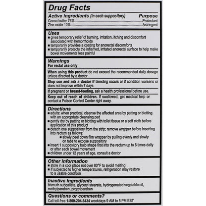 Calmol 4 Hemorrhoidal Suppositories with Soothing Natural Ingredients, 24 Count - dailyvitalstore