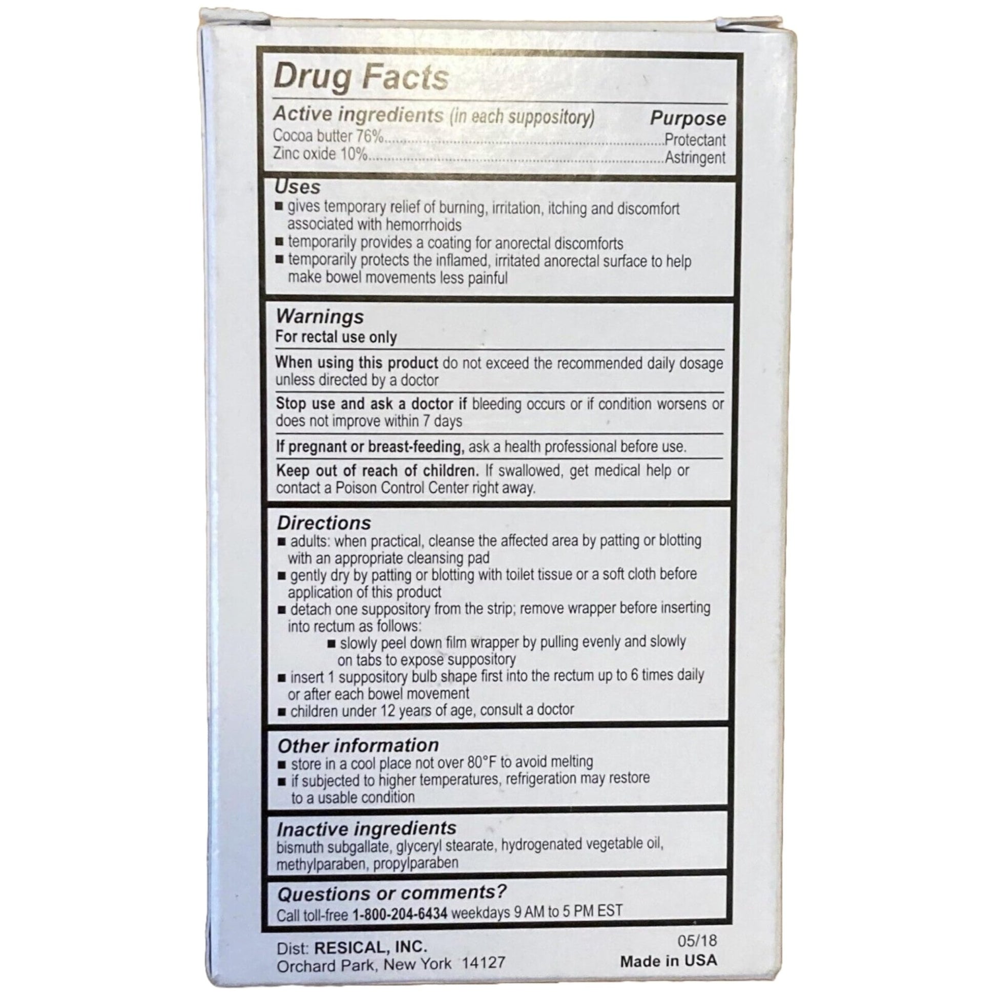 Calmol 4 Suppositories 24 (3 Pack) [Health and Beauty] - dailyvitalstore