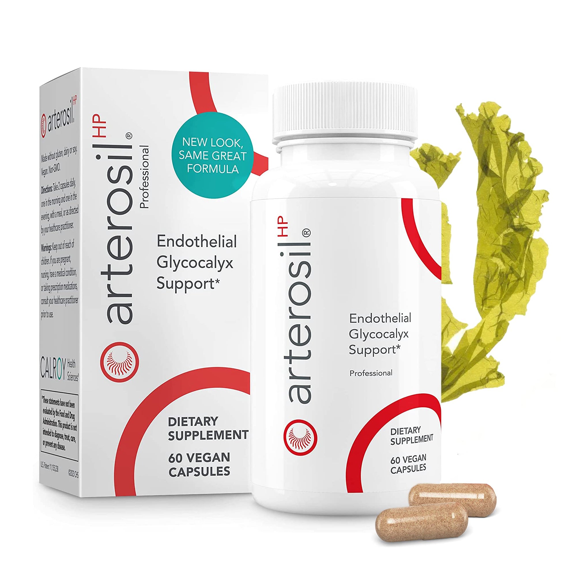 Calroy Health Sciences Arterosil HP Professional - Endothelial Glycocalyx Support - Heart Health Support - Artery Health Support - Circulation Support – MonitumRS® Rhamnan Sulfate - Monostroma Nitidum - dailyvitalstore