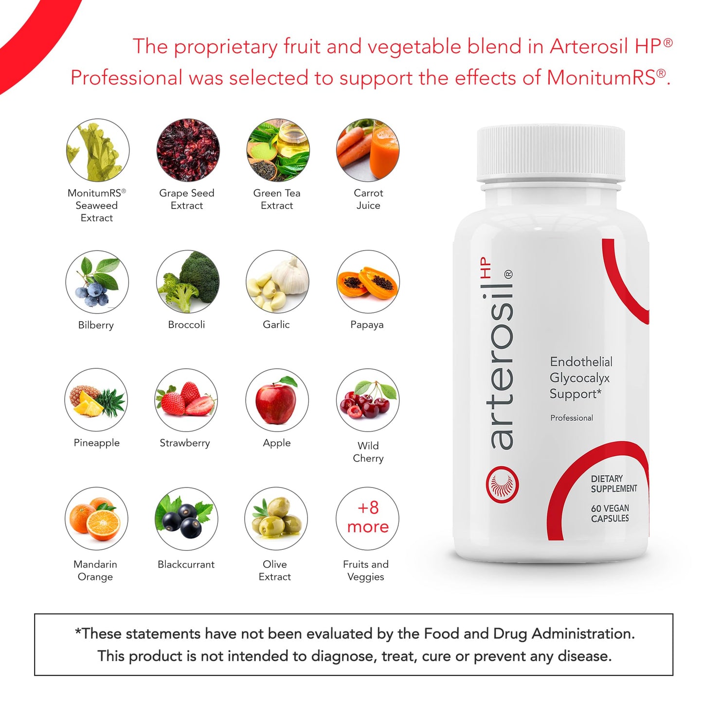 Calroy Health Sciences Arterosil HP Professional - Endothelial Glycocalyx Support - Heart Health Support - Artery Health Support - Circulation Support – MonitumRS® Rhamnan Sulfate - Monostroma Nitidum - dailyvitalstore