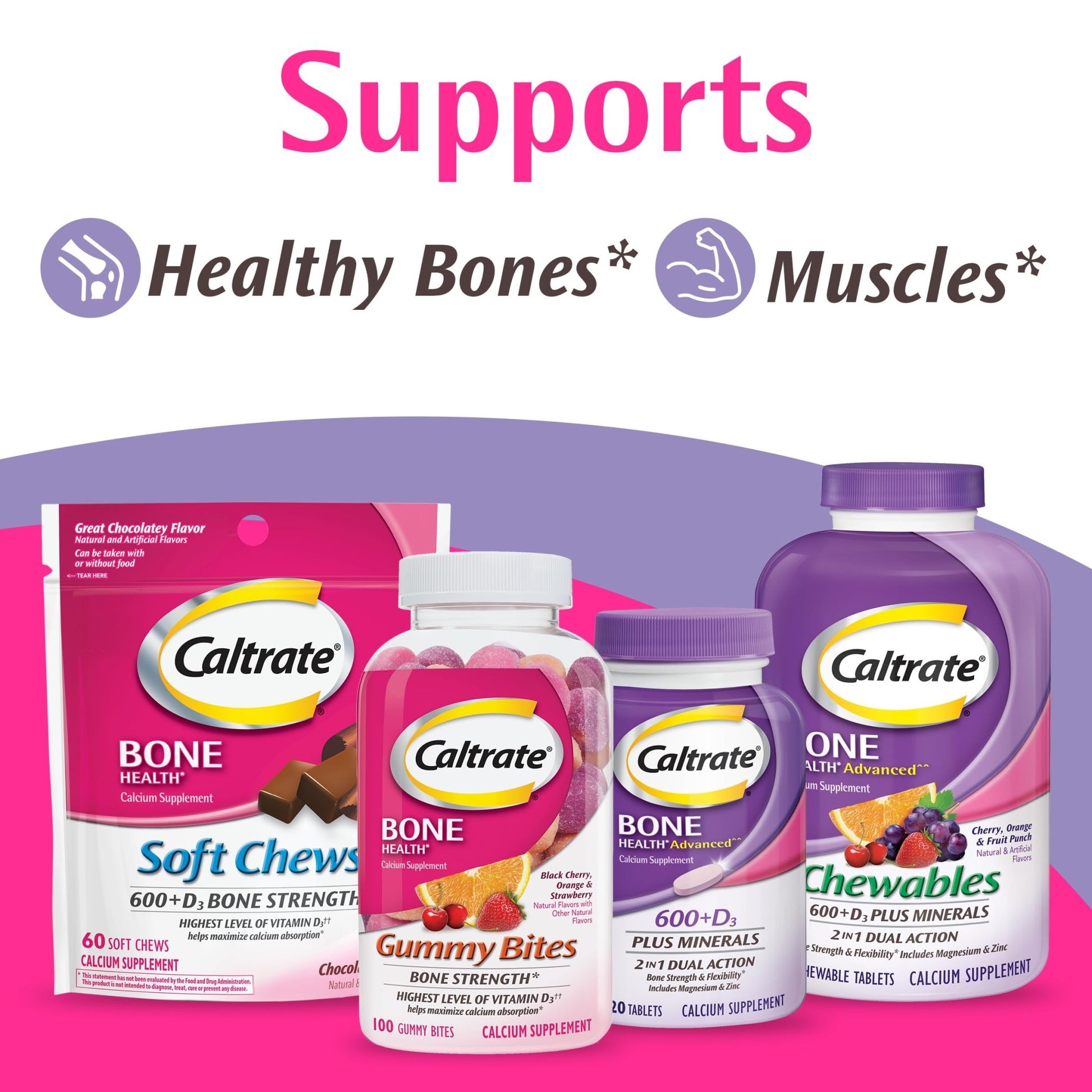Caltrate 600 Plus D3 Plus Minerals Calcium and Vitamin D Supplement Tablets, Bone Health and Mineral Supplement for Adults - 165 Count - dailyvitalstore