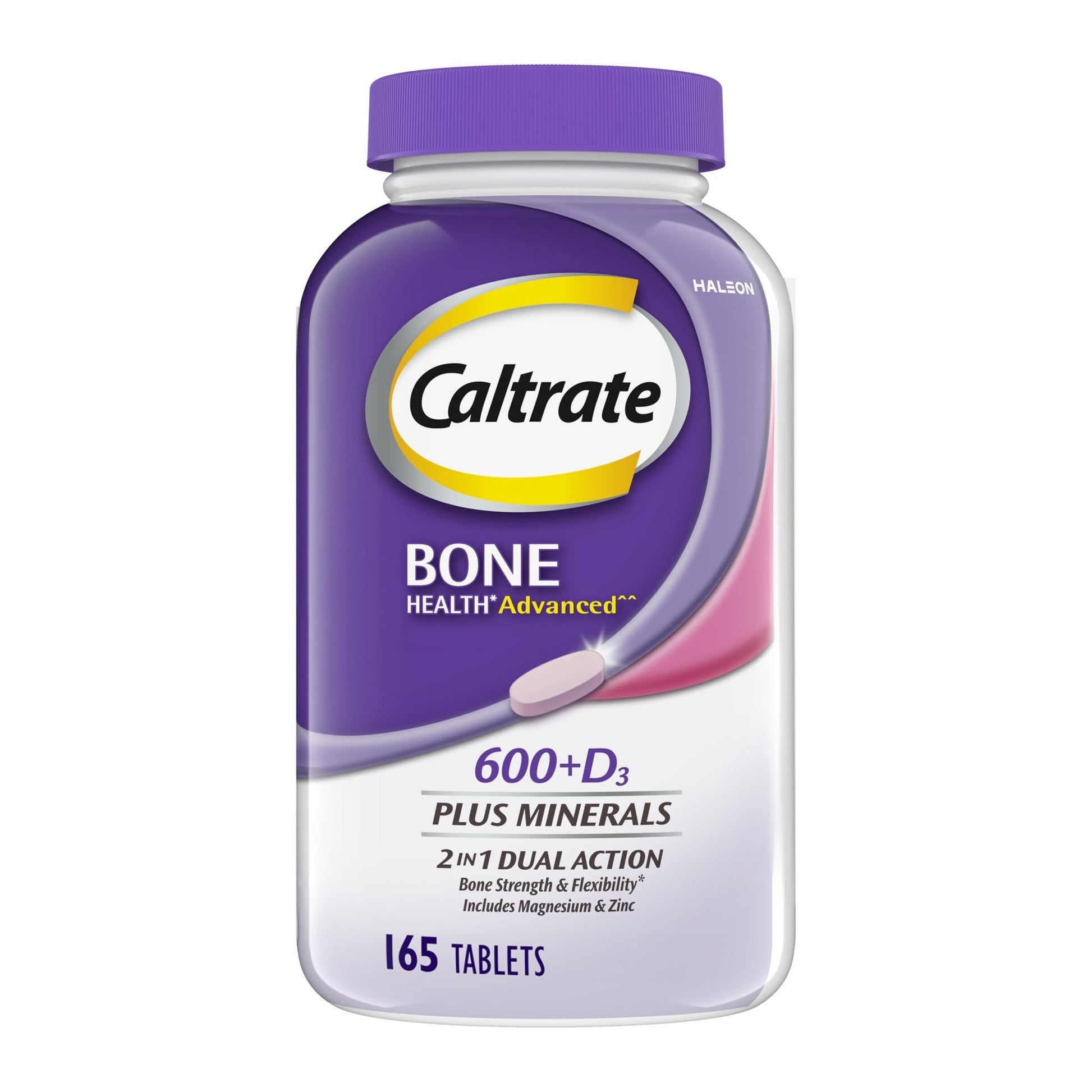 Caltrate 600 Plus D3 Plus Minerals Calcium and Vitamin D Supplement Tablets, Bone Health and Mineral Supplement for Adults - 165 Count - dailyvitalstore