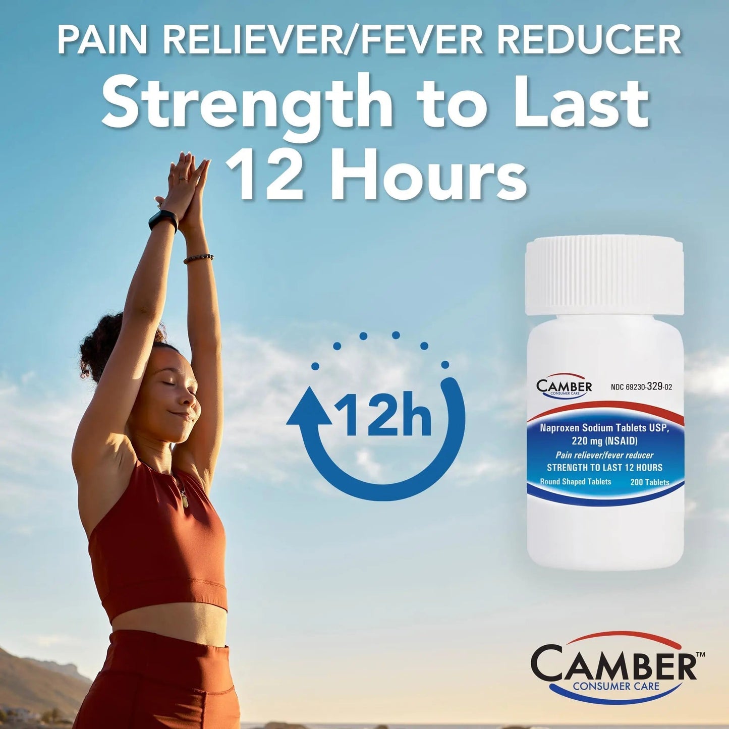Camber Naproxen Sodium, 220 mg - Pain Reliever and Fever Reducer (500 Count) - dailyvitalstore