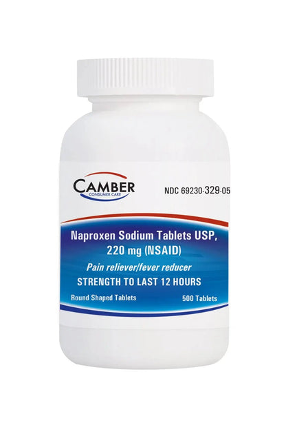Camber Naproxen Sodium, 220 mg - Pain Reliever and Fever Reducer (500 Count) - dailyvitalstore