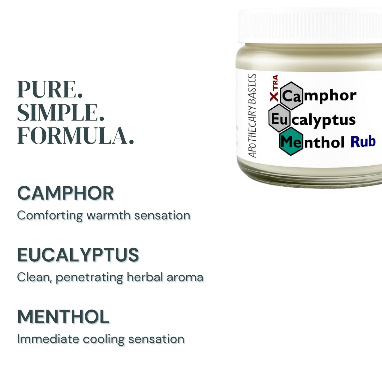Camphor+Eucalyptus+Menthol Xtra Rub – Handmade with Menthol, Camphor & Eucalyptus – Soothing & Refreshing – 2.5 fl oz - dailyvitalstore