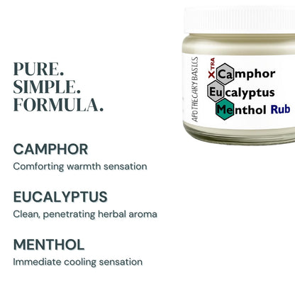 Camphor+Eucalyptus+Menthol Xtra Rub – Handmade with Menthol, Camphor & Eucalyptus – Soothing & Refreshing – 2.5 fl oz - dailyvitalstore