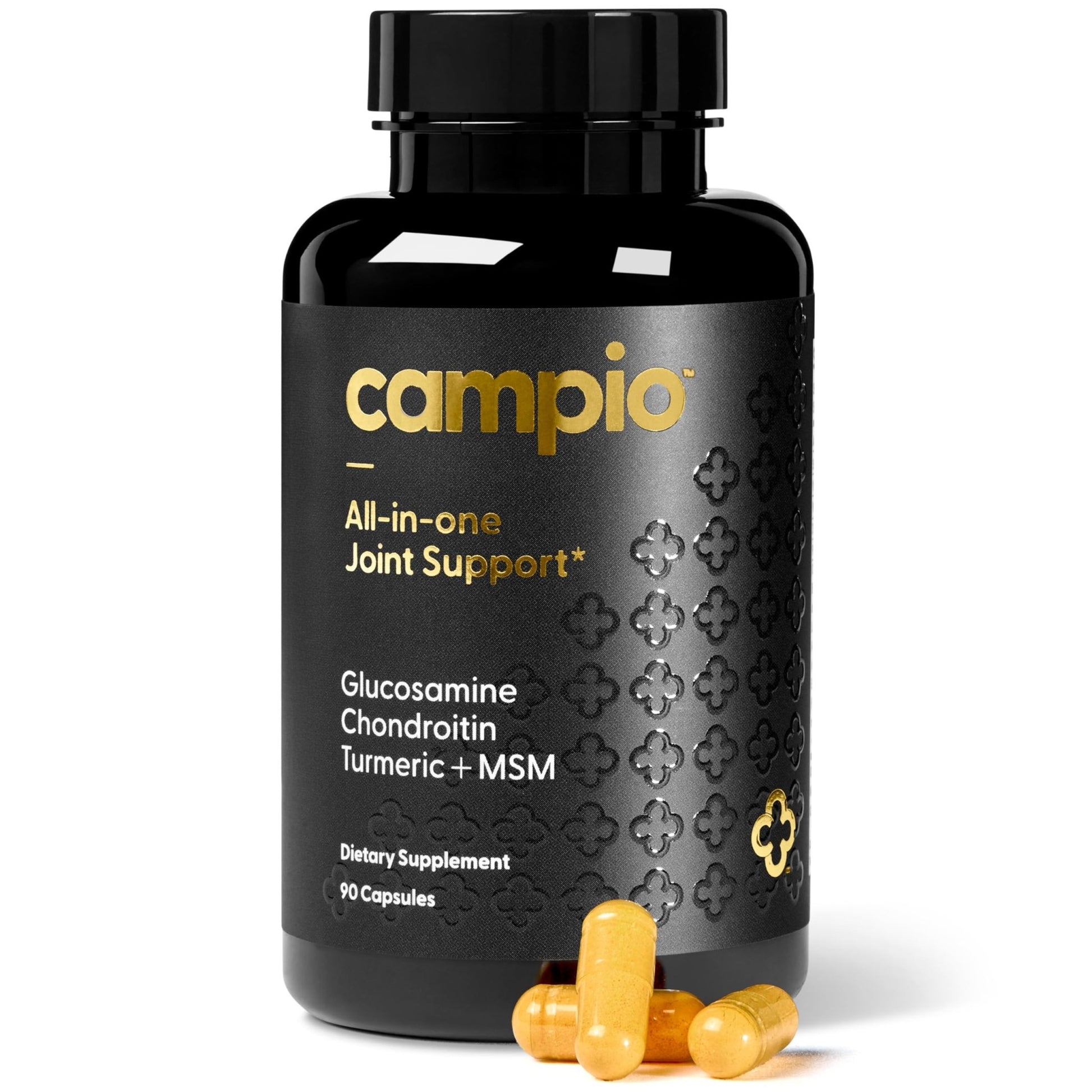 Campio Glucosamine Chondroitin MSM All-in-One Joint Support Supplement Turmeric, Hyaluronic Acid, Boswellia, Ginger Root, Bamboo, BioPerine, Black Pepper, Supports Joint Health & Flexibility 90 Count - dailyvitalstore