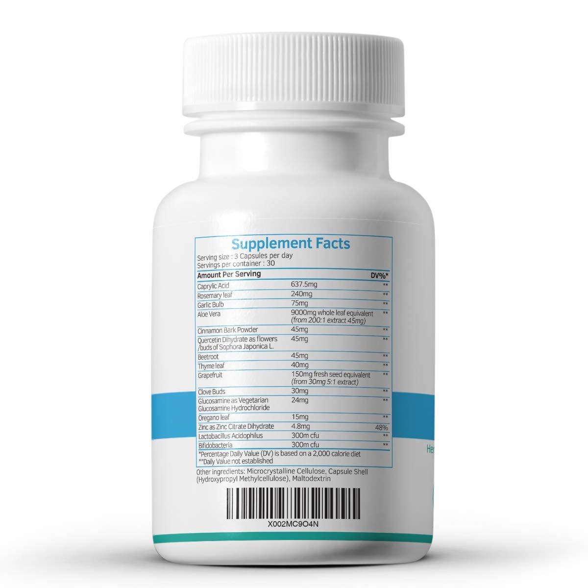CanDefence - Candida Cleanse Ultimate Extra Strength All-in-ONE Formulation with Caprylic Acid, Probiotics and a synergistic Balance of 11 Different Botanicals - 90 Capsules - dailyvitalstore